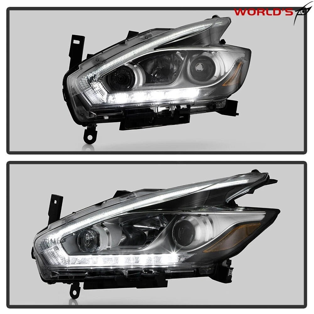 Set of 2 Halogen Headlights with LED DRL for Nissan Murano (2015–2018)