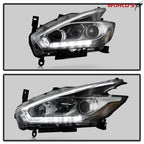 Set of 2 Halogen Headlights with LED DRL for Nissan Murano (2015–2018)