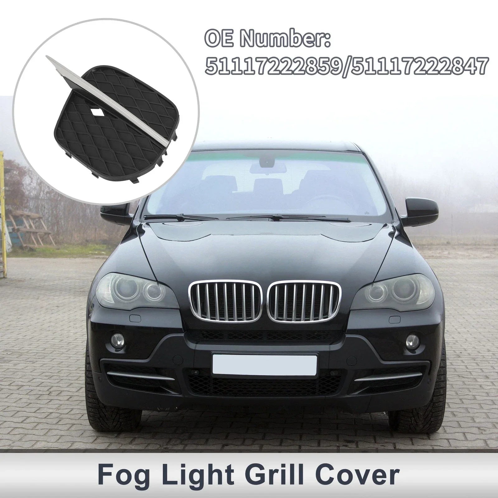 1 x Front Left Fog Light Grill for BMW X5 (2011 - 2013)