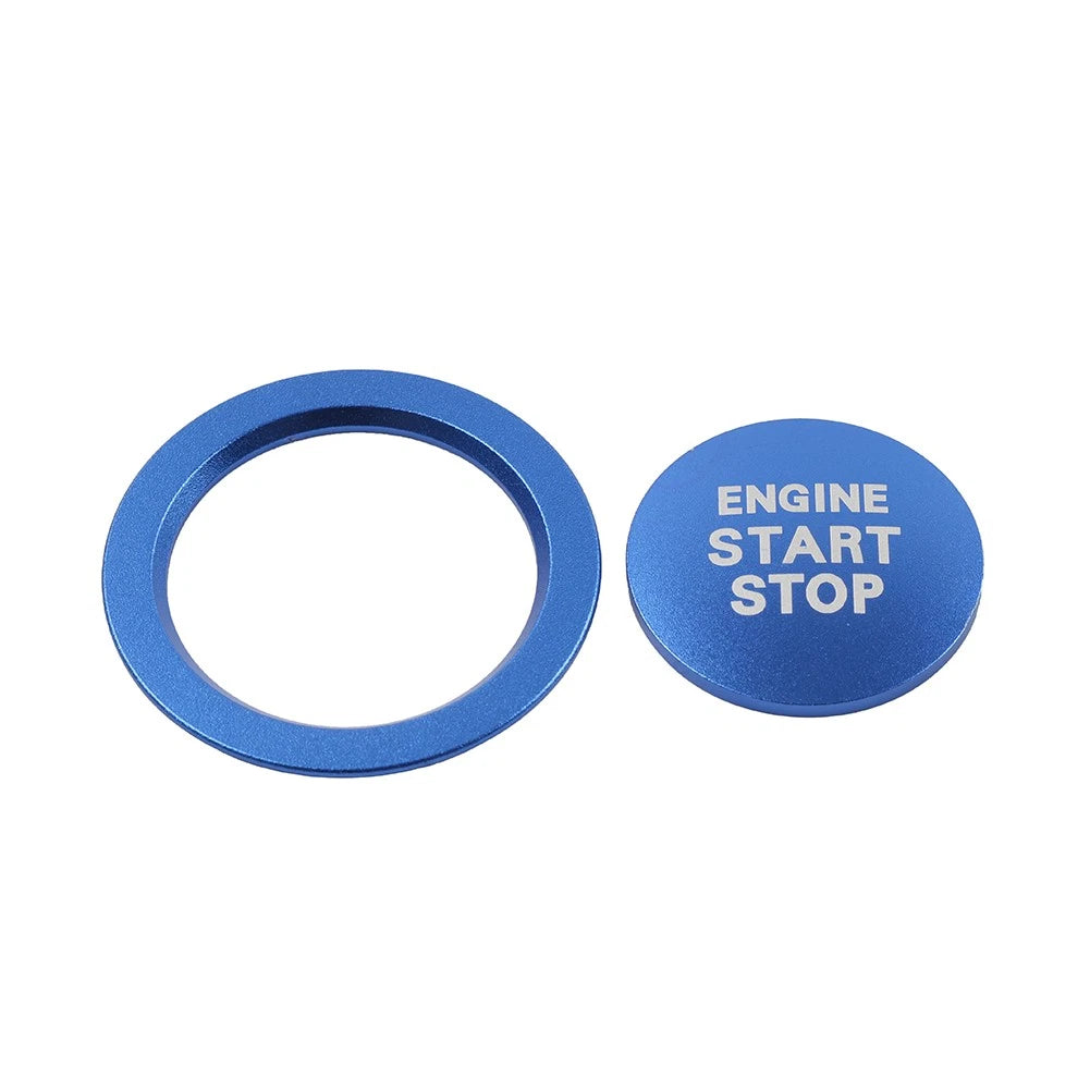Push Button Cover Ring for Toyota Tacoma, Yaris, Prius, RAV4 (2016–2023) - Blue