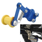 Universal Bolt-On Chain Tensioner Roller Adjuster for ATV Dirt Bike Blue & Yellow