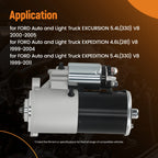 Starter Motor for Ford Excursion F450 6.8L V10 (2000–2006) YC3UAB 6646N 12V PMGR