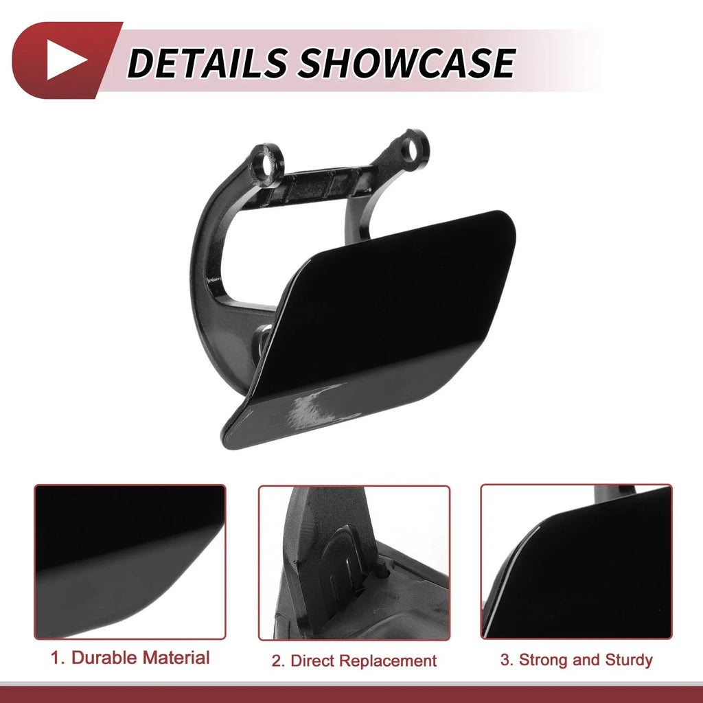 Front Left Washer Nozzle Cover Cap for BMW 740i (2013-2015) Black