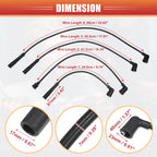 5 Pcs Spark Plug Wire Ignition Coil Cable No. 90919-21431 for Toyota 4Runner 