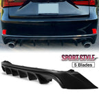 Rear Bumper Lip Diffuser Splitter for Lexus IS250 IS350 IS200T (2014–2016)