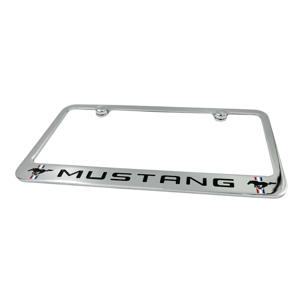 Chrome Engraved License Plate Frame for Ford Mustang (1965–2024)