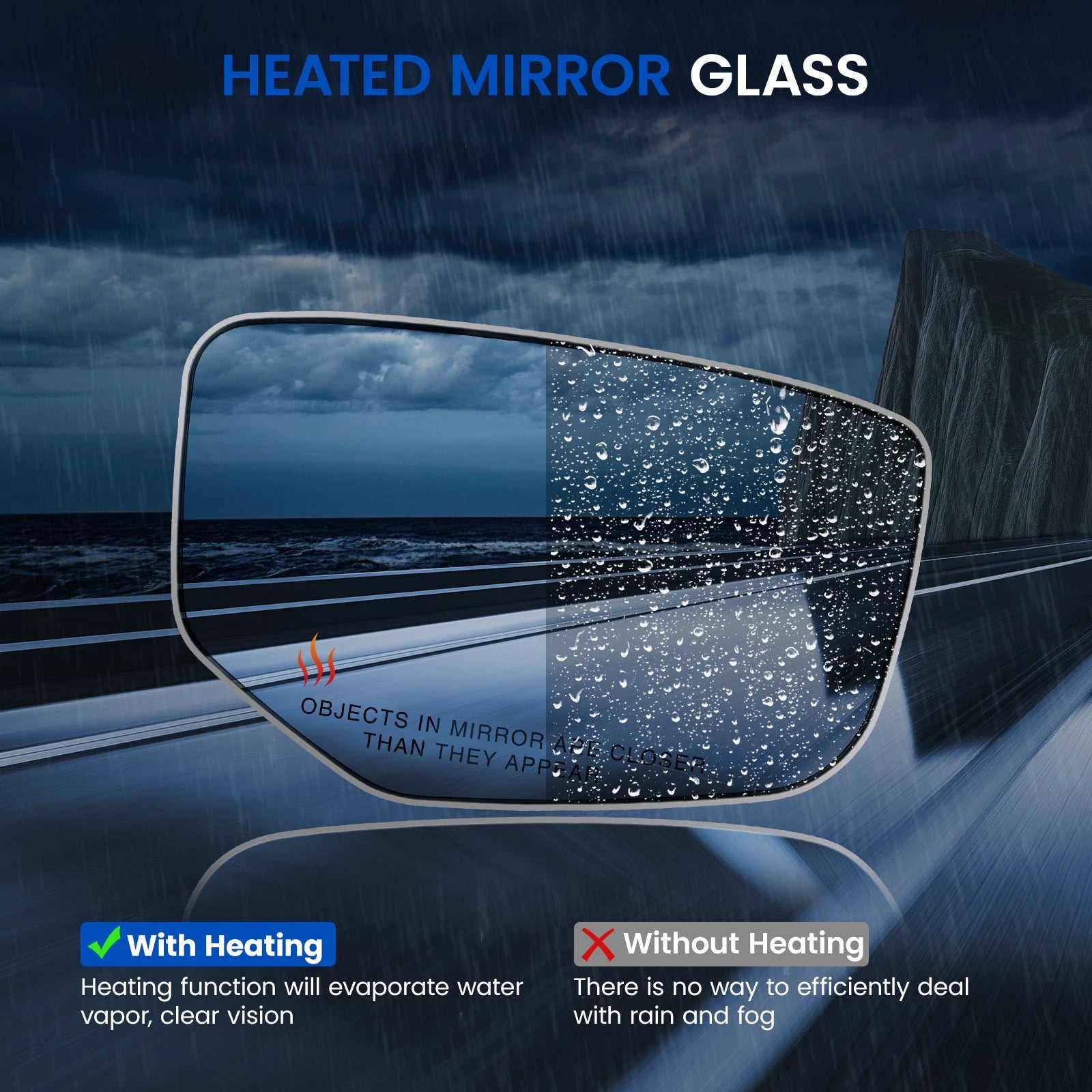 Heated Mirror Glass for Honda Accord EX Coupe (2008-2012)