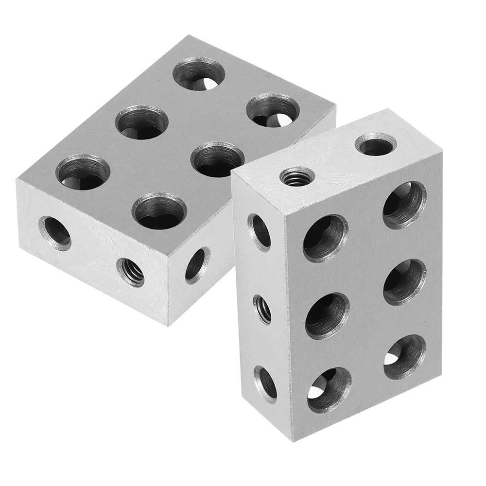 Set of 2 Ultra Precision 1-2-3 Blocks for Automotive (11 Holes)