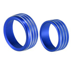 Set of 2 Headlight Switch Knob Trim Covers for Dodge Ram (2018–2020) Blue