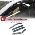 Set of 4 Window Deflectors for Toyota Highlander (2020–2024) Black
