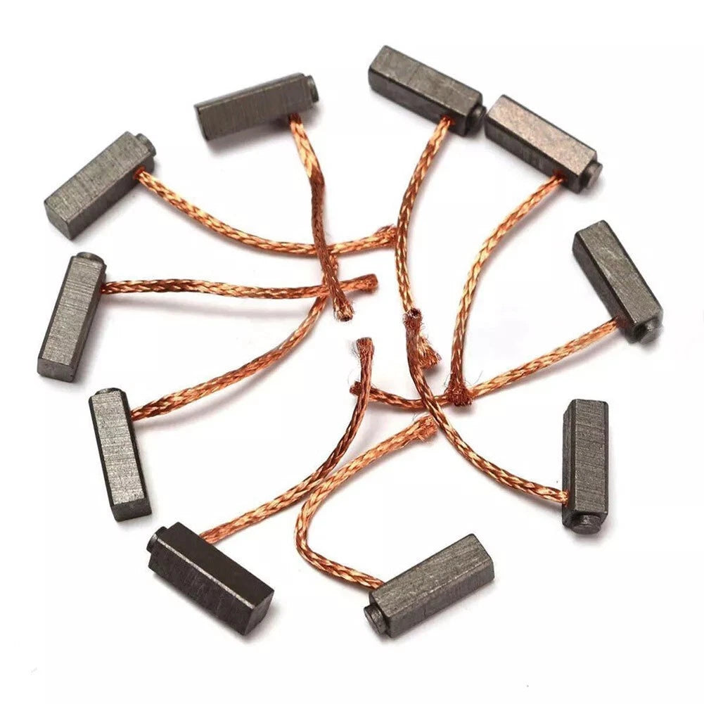Set of 10 Carbon Brushes for Motor Maintenance