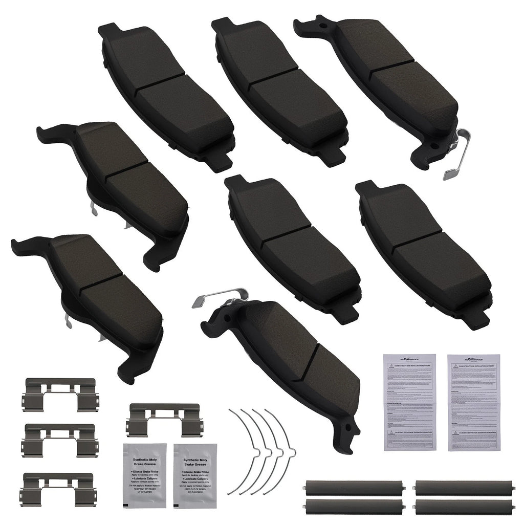 8x Brake Ceramic Pads Kit for Lincoln Mark LT (2006–2008) D1012