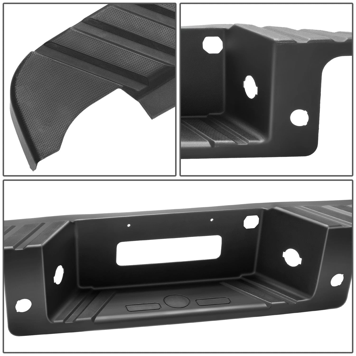 Rear Bumper Step Pad for Ford F-150 (2004–2008) - Black, Sensor Holes