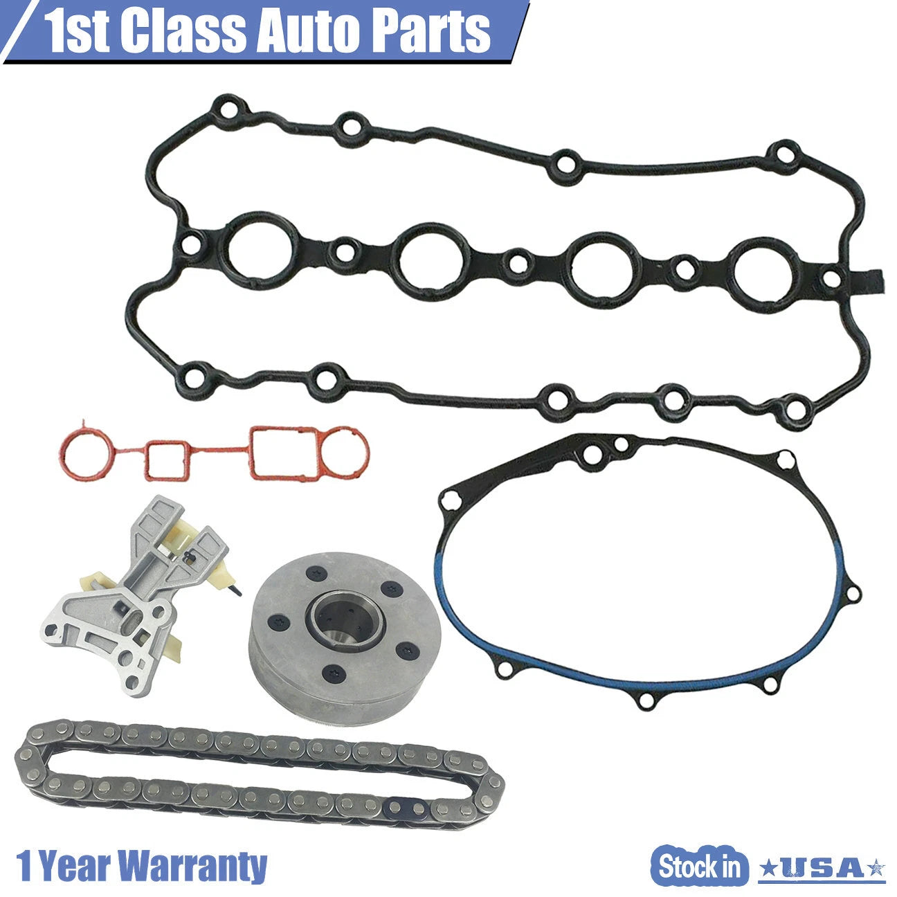 Cam Timing Adjuster Chain Tensioner Gasket Kit for VW Passat GTI 2.0T (2006–2010)