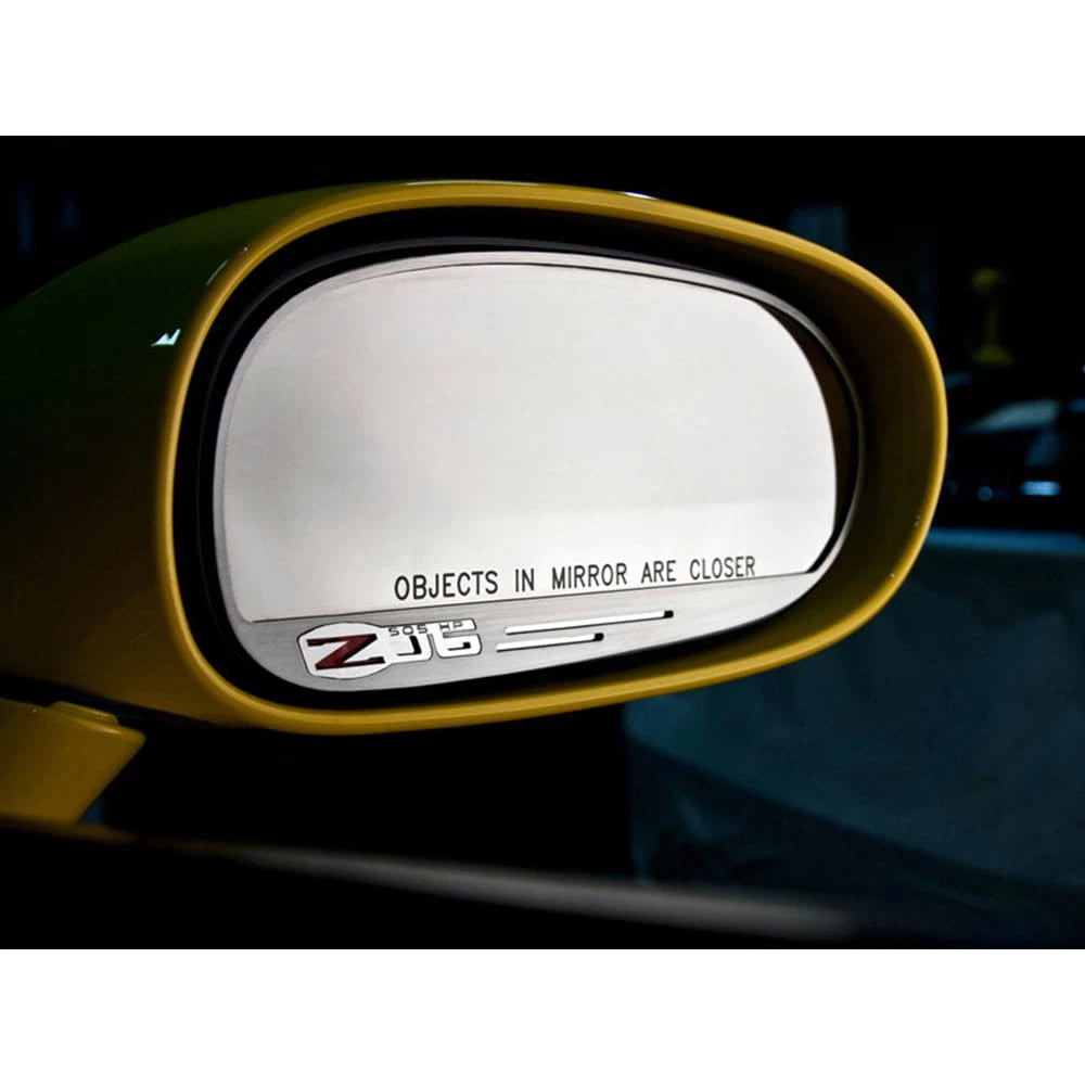 Brushed Stainless Steel Side Mirror Trim for 2006-2013 Chevrolet Corvette Z06