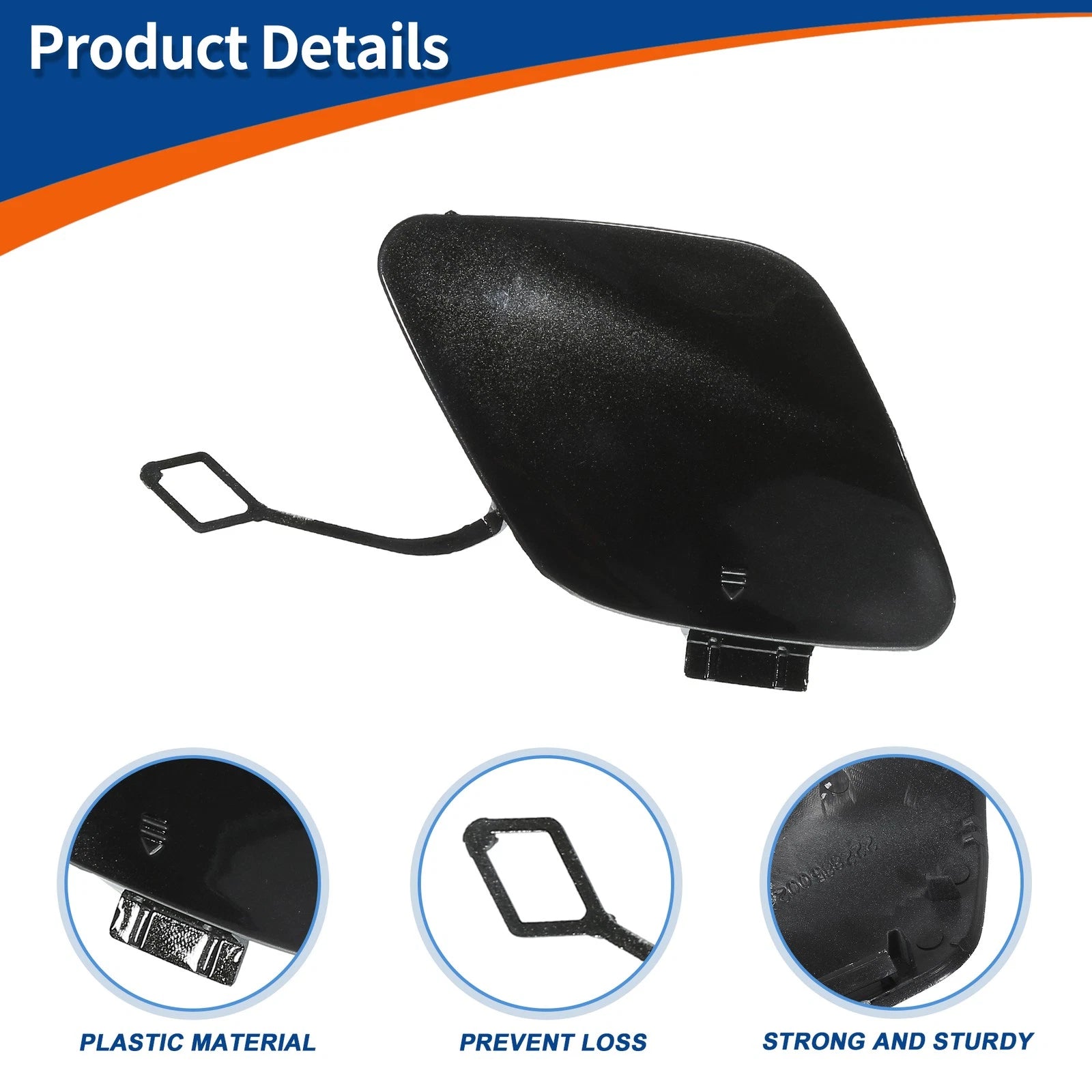 Tow Hook Cover for Mercedes-Benz S-Class (A2228850023) (2014–2020) Black