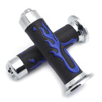 Comfort Blue Rubber Hand Grips 22mm 7/8" for Honda CB