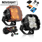 2X 3" LED Off Road Light Bar Pod Flood Lamps for Jeep Truck SUV