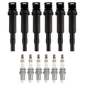 Set of 6 Ignition Coils & NGK Ruthenium HX Spark Plugs for BMW E53 X5 (2000–2006)