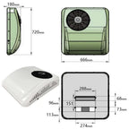 48V Rooftop Air Conditioner A/C Unit for RV Trailer Motorhome (11000 BTU)
