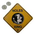 Noles Xing Embossed Metal Crossing Sign for Florida State Seminoles (N/A)