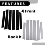 6 x Car Pillar Window Trim Covers for Honda CR-V (2007-2011) Black
