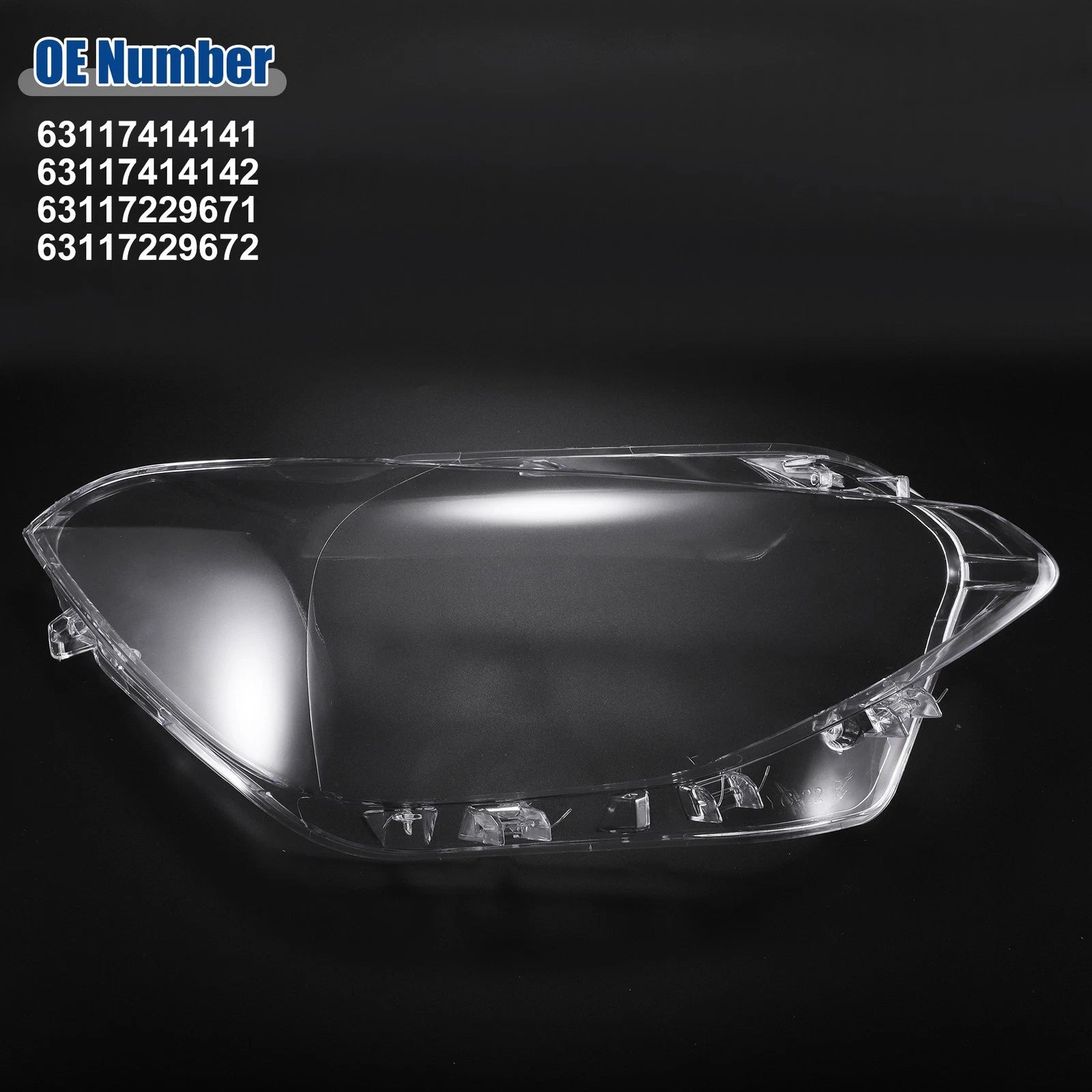 1 Pair Headlight Clear Lens Shell Cover for BMW F20 (2012–2014) No. 63117414141