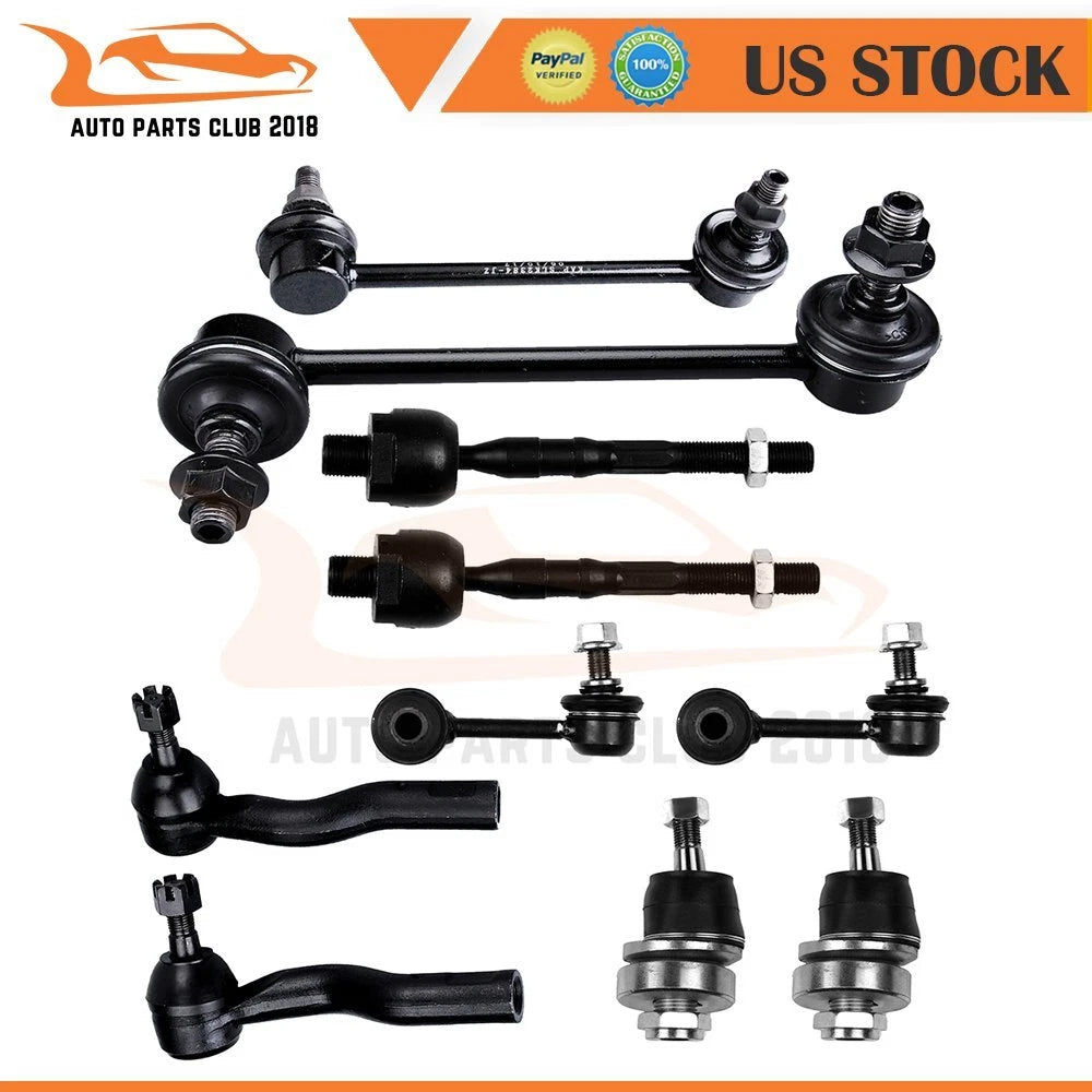 Set of 10 Sway Bar Links Ball Joints Tie Rods for Ford Fusion (2006–2009)