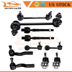 Set of 10 Sway Bar Links Ball Joints Tie Rods for Ford Fusion (2006–2009)