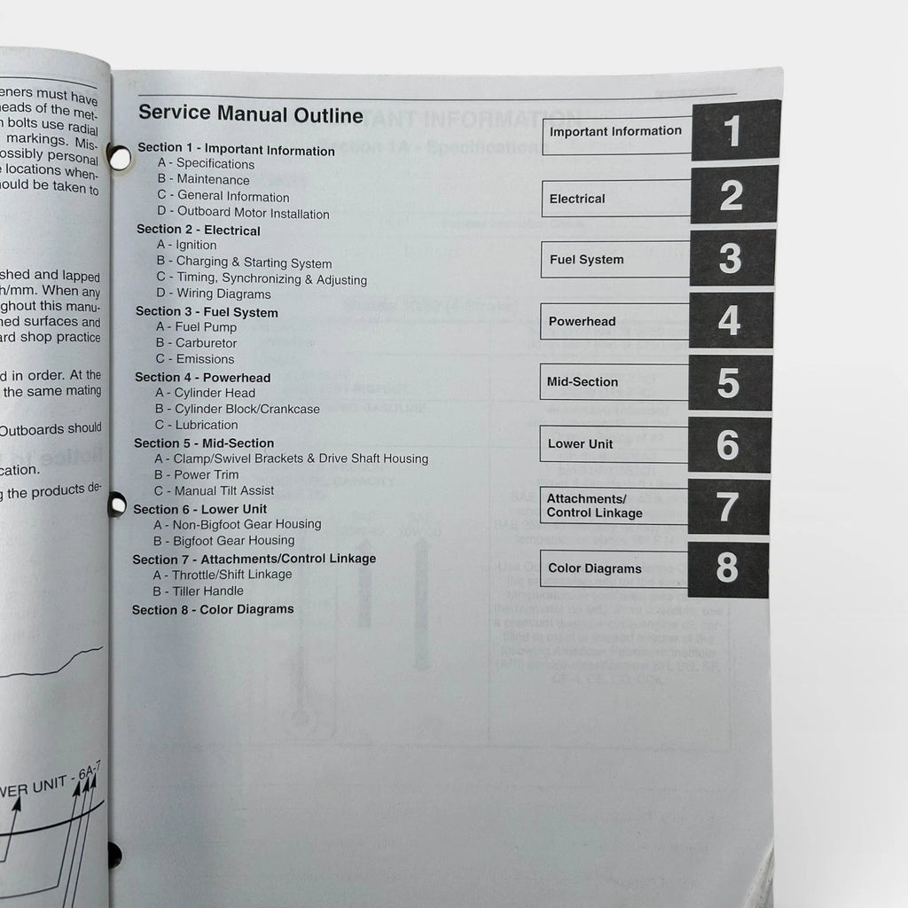 Service Manual for Mercury 50/60 Four Stroke (1990–1990) 90-858896