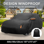 Waterproof Car Cover for Honda Accord (210D-PU, Black)