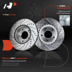 Front Drilled Brake Rotors & Ceramic Pads for Kia Forte Koup (2010–2013)