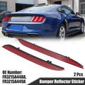 2X Bumper Reflector Sticker for Ford Mustang (2015–2017) FR3Z15A449A Red
