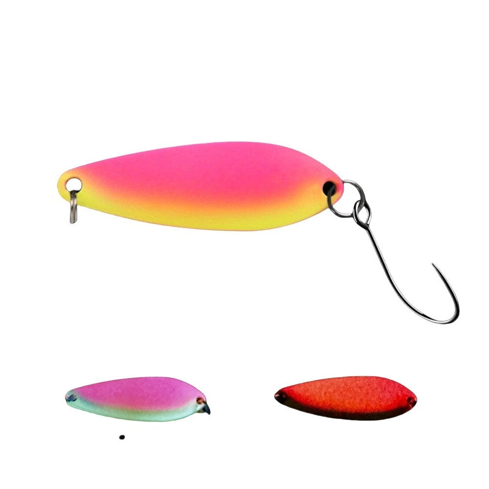 Copper Willow Leaf Spoon Lure for Trout Fishing - UV Painted