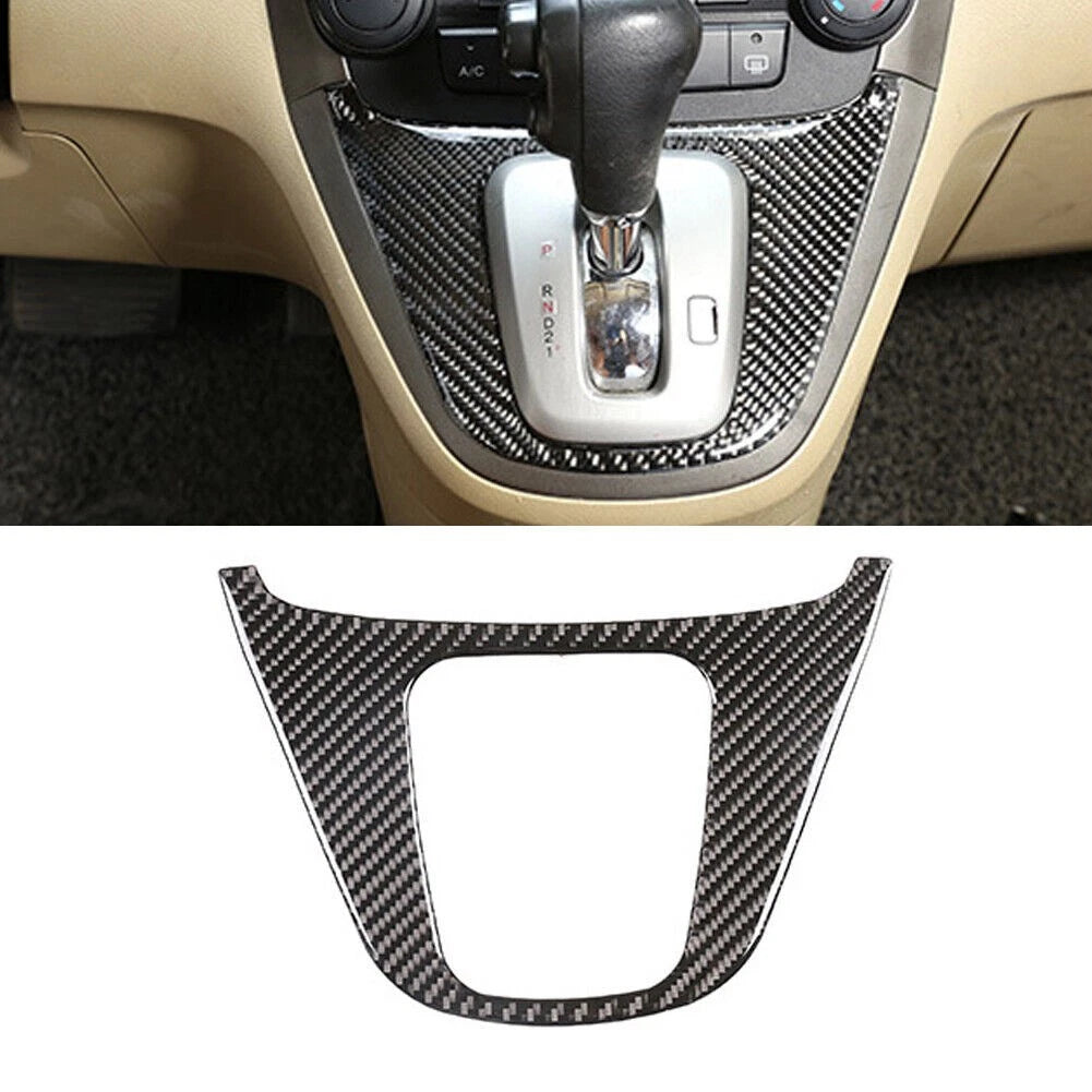 Set of 4 Black Carbon Fiber Interior Trim Kits for Honda CR-V