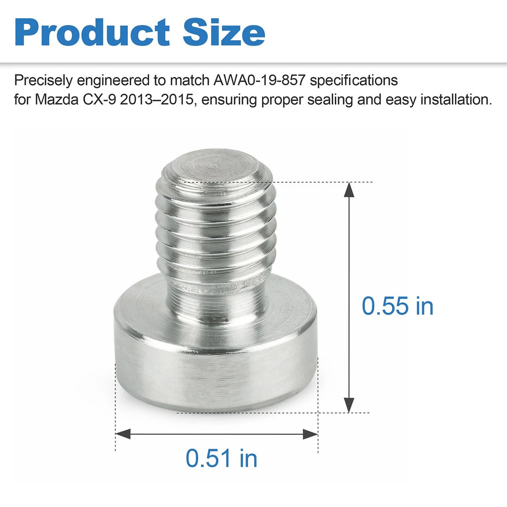 Transmission Fluid Drain Plug Bolt AWA0-19-857 for Mazda CX-9 (2013–2015)