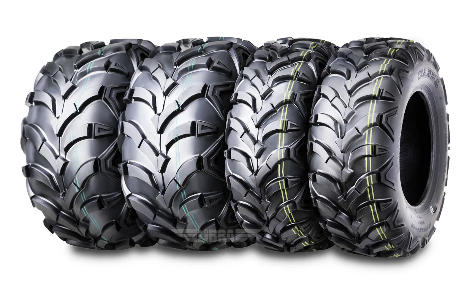 Set of 4 ATV Tires for Honda Recon 250 (2000–2023) 22x7-11 Front 22x10-9 Rear 6PR 10250/10251 Mud