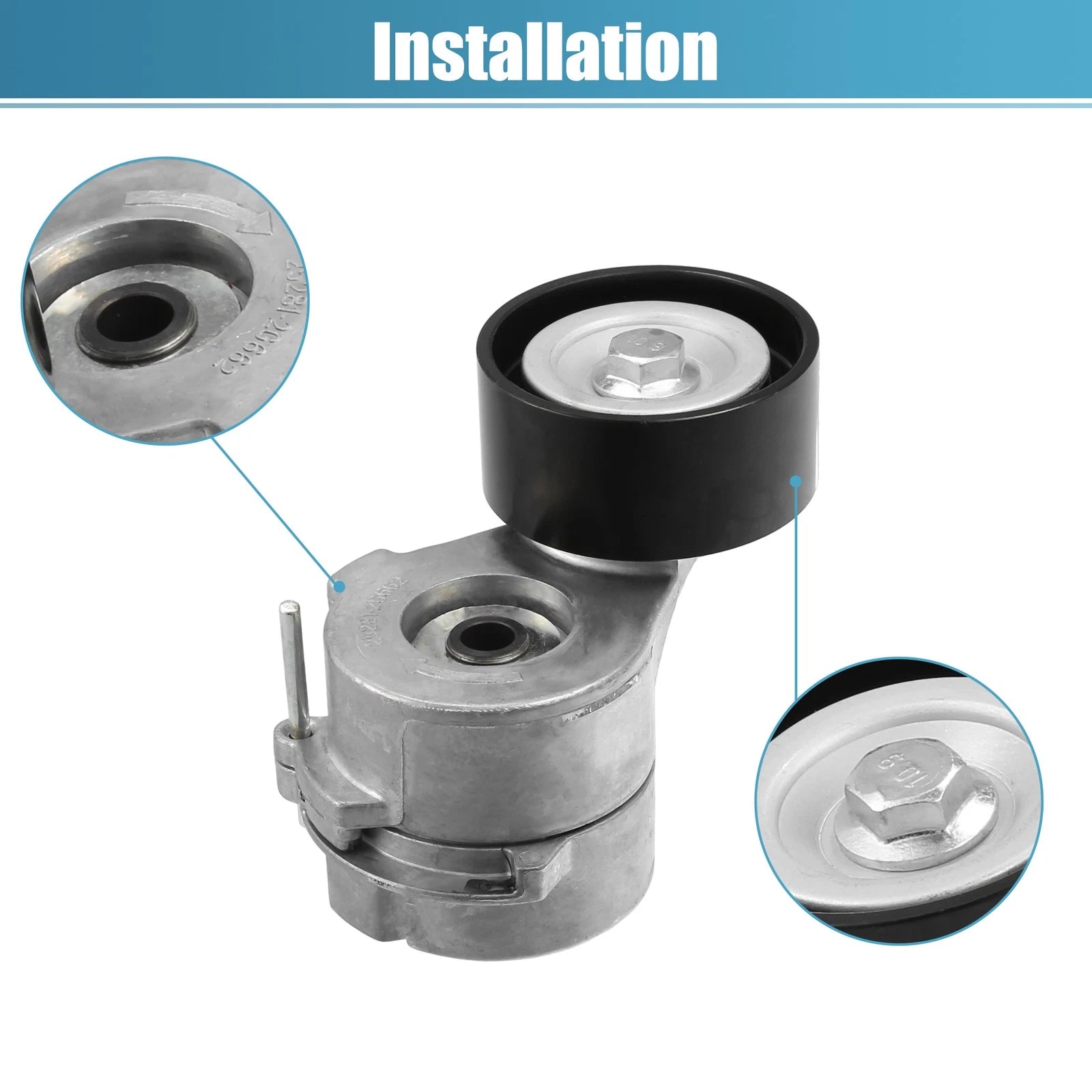 Belt Tensioner Pulley Assembly No. 252812G662/252812G663 for Kia Optima Hybrid (2011–2015)