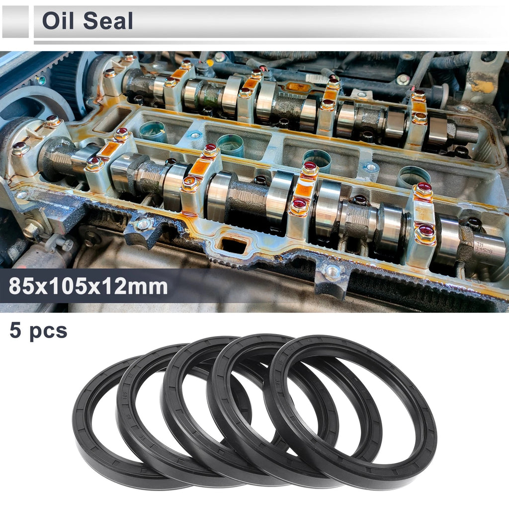 Set of 5 Oil Seal Rotary Shaft Seal Nitrile Rubber 85x105x12mm