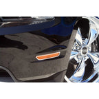 Polished Stainless Steel Side Marker Light Bezels for 2013-14 Ford Mustang GT/V8