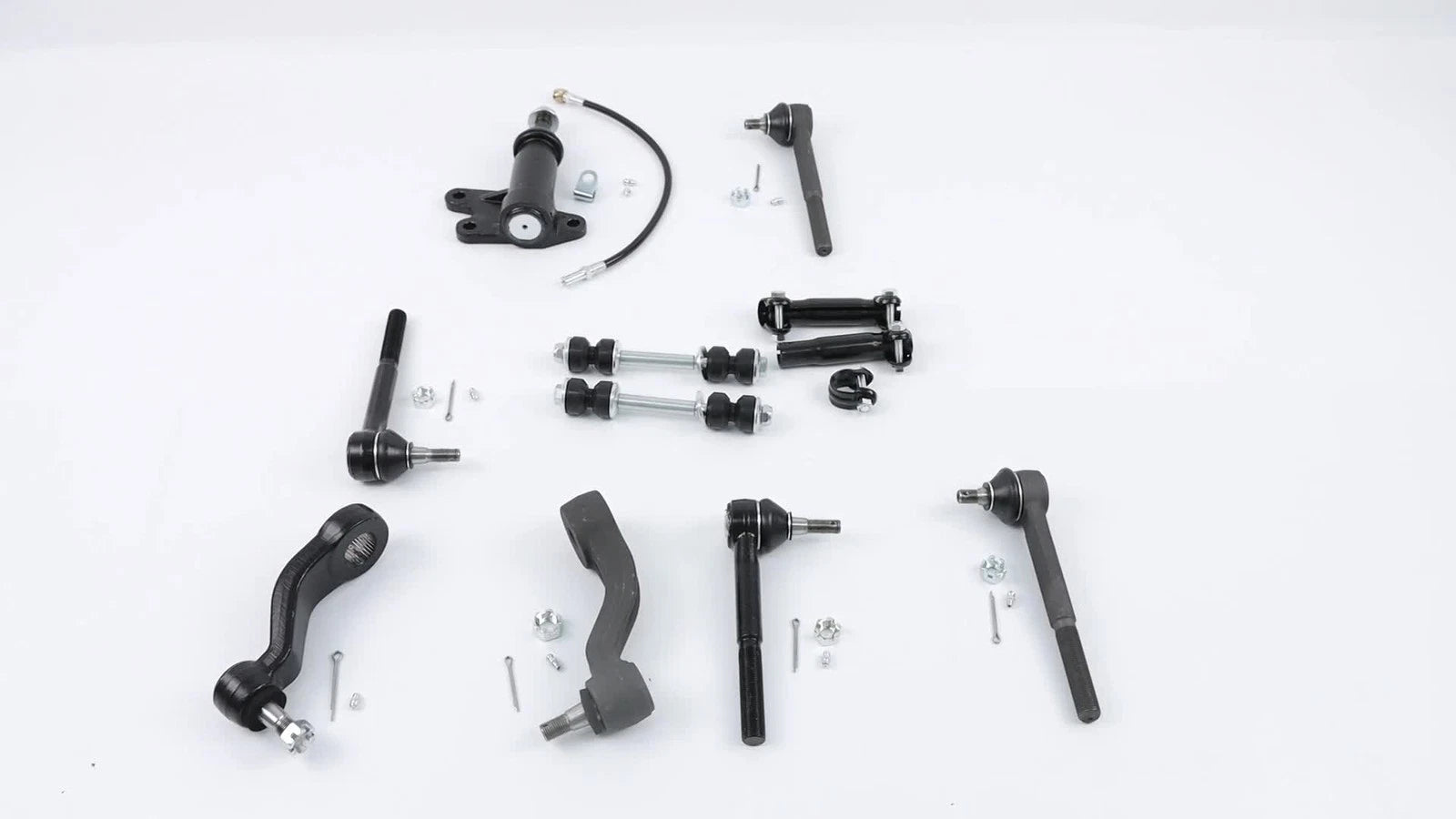 Set of 11 Front Tie Rods, Pitman, Idler Arm, Sway Bar for Chevrolet Tahoe (1995–2000)