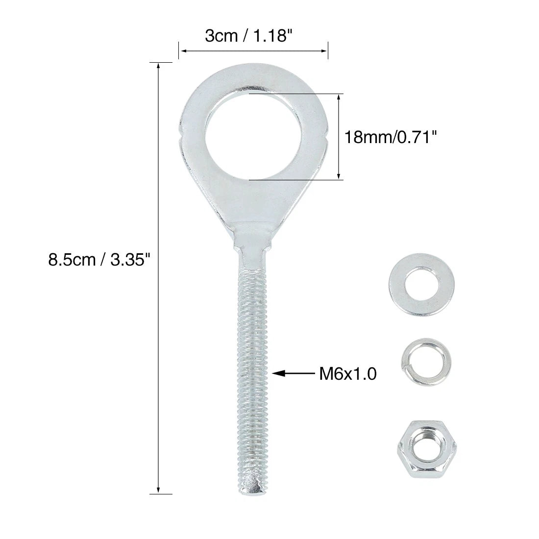 3 Pairs 18mm Chain Axle Adjuster Tensioner Pullers for Honda CG125 