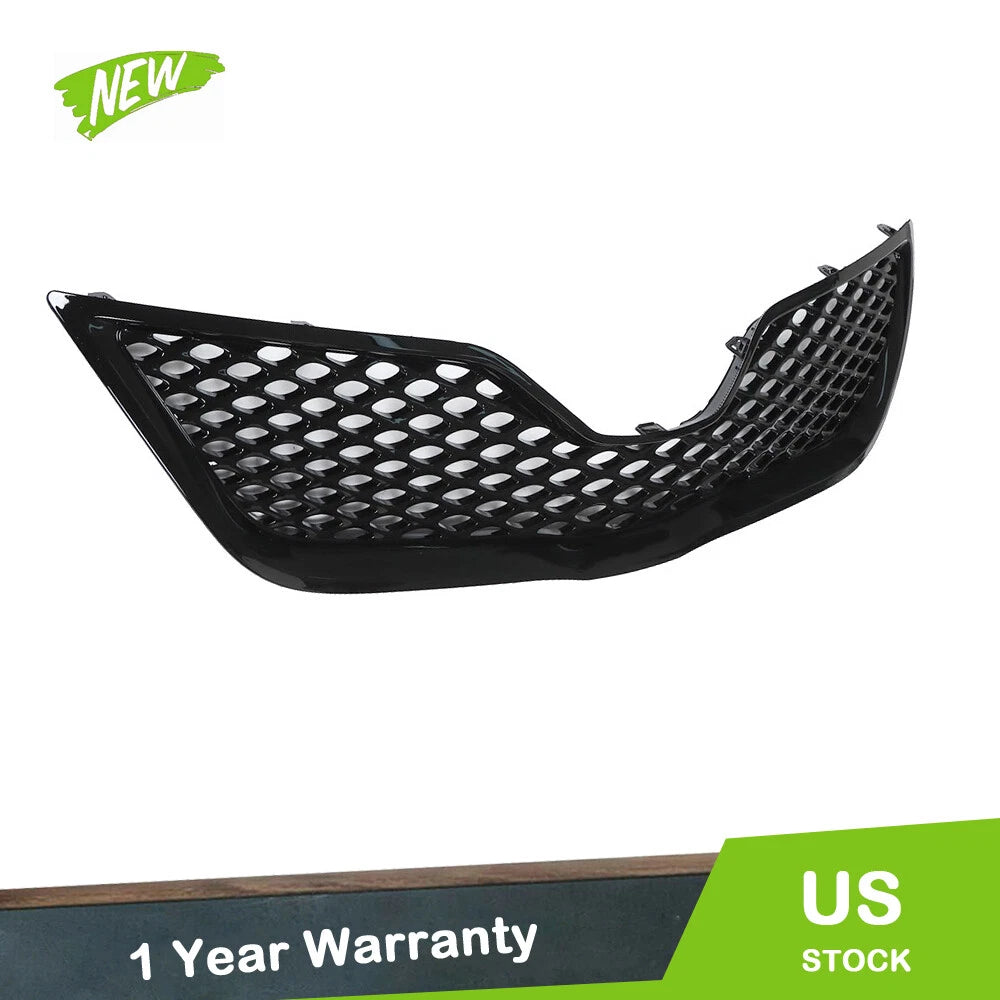 Front Upper Grille Replacement Set for Toyota Camry SE - Black Painted