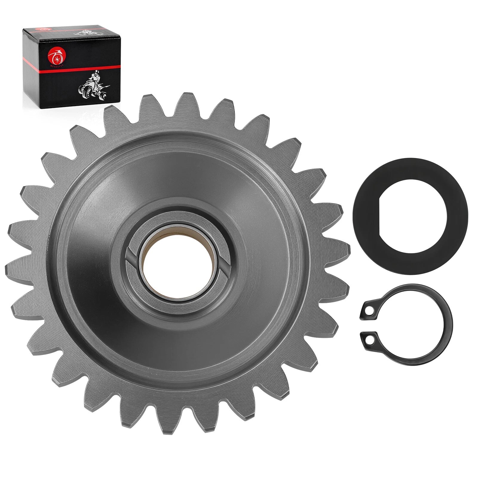 Idle Gear Starter Idler Kicker & Washer C Clip for Yamaha Banshee YFZ350 (1987–2006)