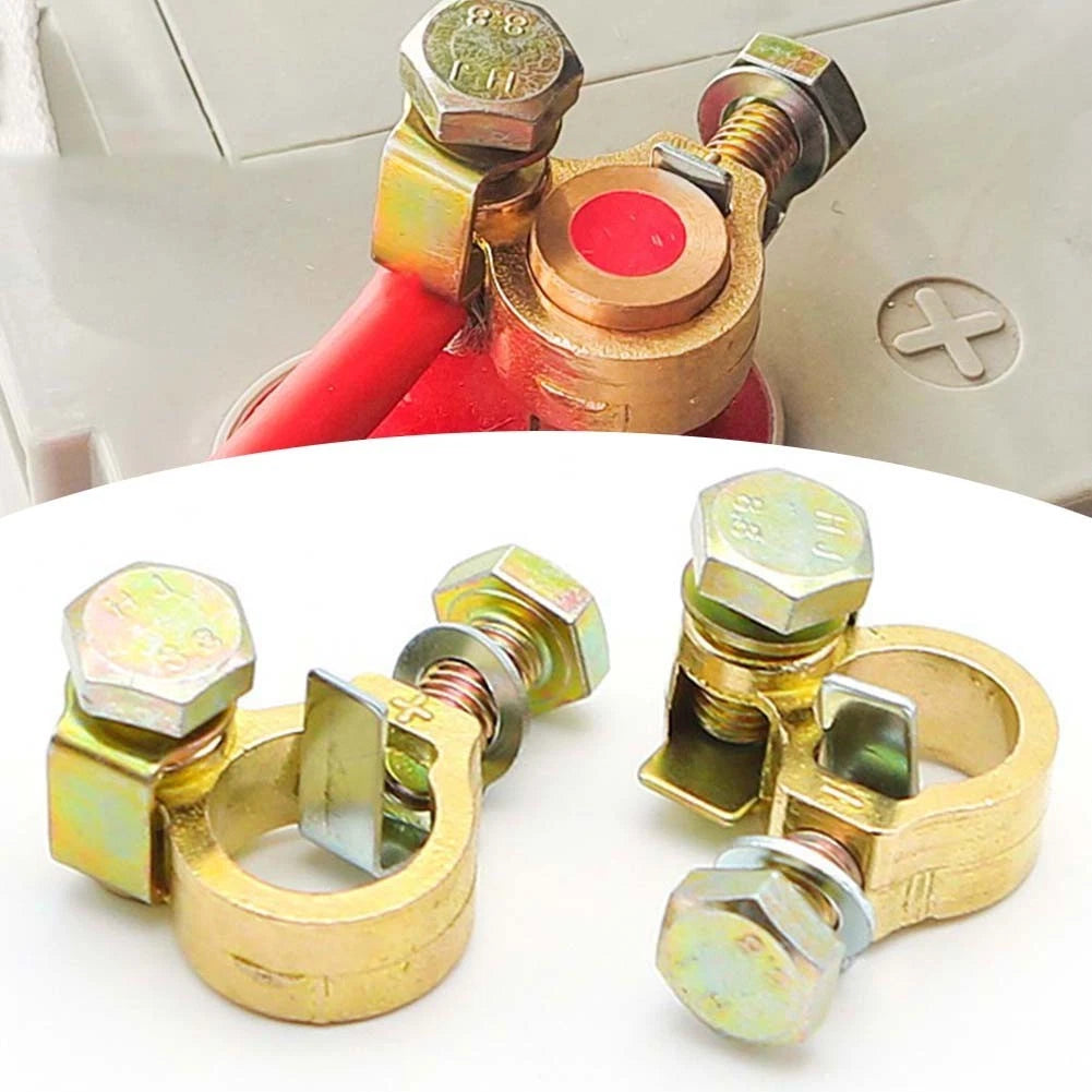 2X Battery Connector Clips for Trucks and Vehicles (Pure Copper)