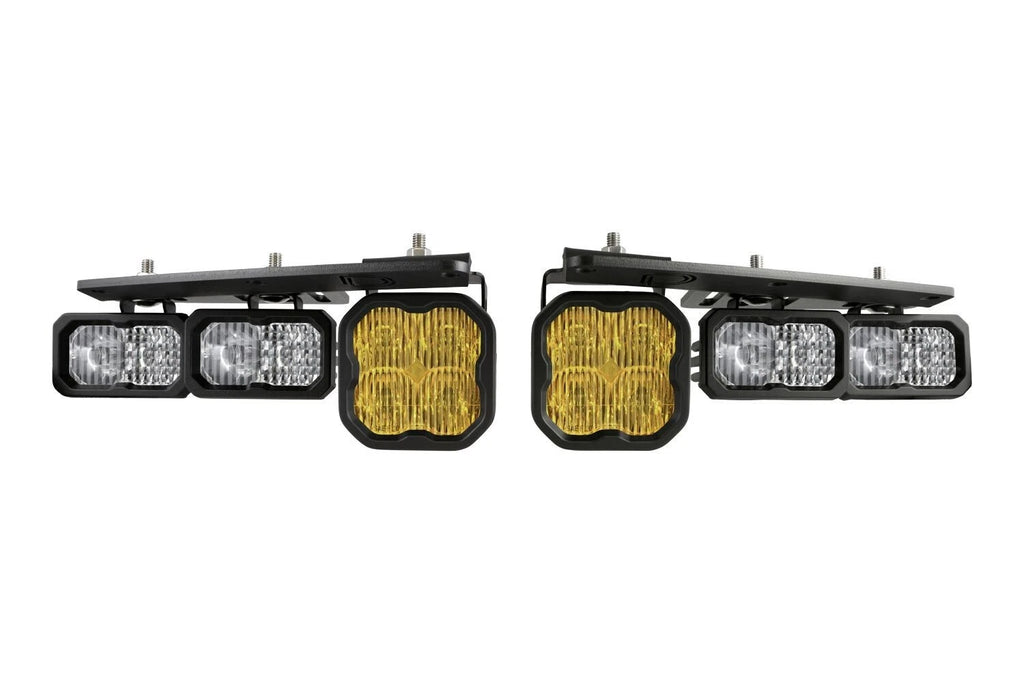 Diode Dynamics Yellow Pro Fog Pocket Kit for 2021–2025 Ford Bronco