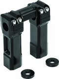 Set of 2 Kuryakyn 5 Inch Billet Handlebar Risers Black for Harley Davidson (1990–2023)