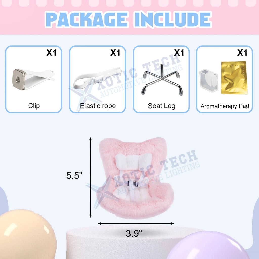 Air Vent Fashion Ornament Accessory for Mini Plush Dolls Pink (Year-Year)