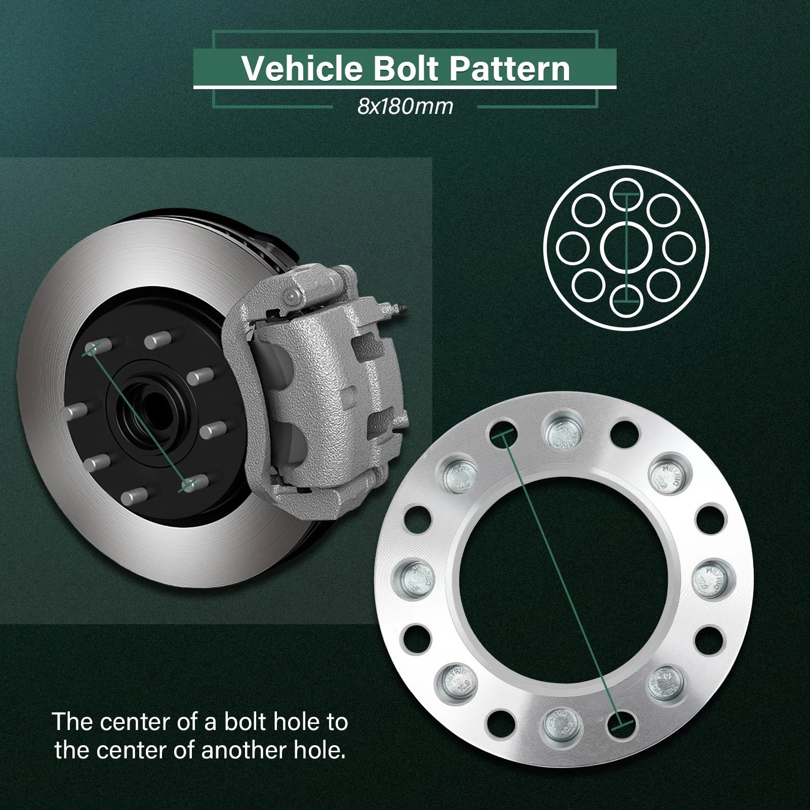 2X 2" Wheel Adapters 8x180 to 8x170 14x1.5 for Chevrolet Silverado 2500 3500 (2001–2023)
