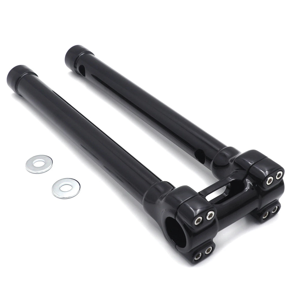 CNC Black Bolt-on 14" Riser Top Clamp for Harley Touring FLHR (1 1/4")